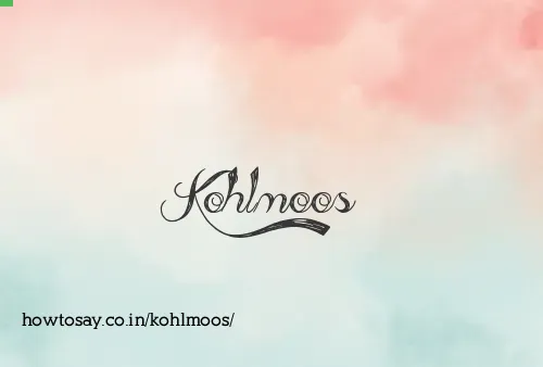 Kohlmoos