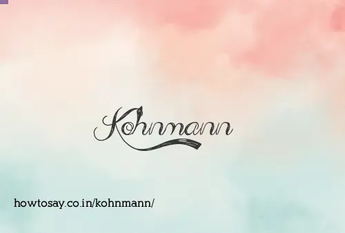 Kohnmann