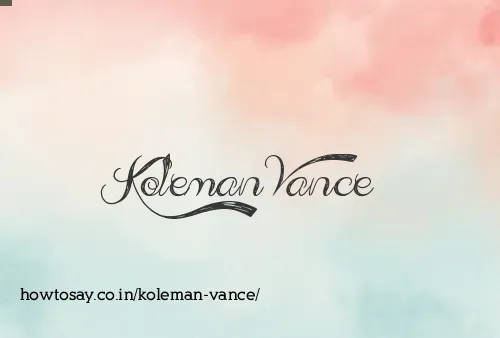 Koleman Vance