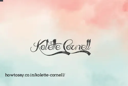 Kolette Cornell