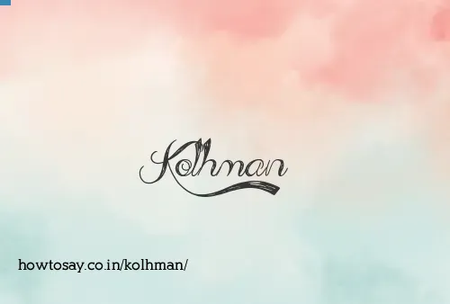 Kolhman