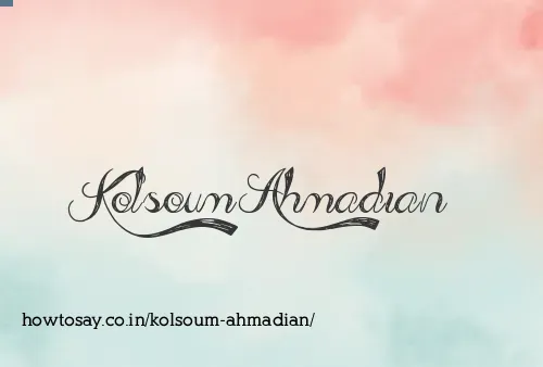 Kolsoum Ahmadian
