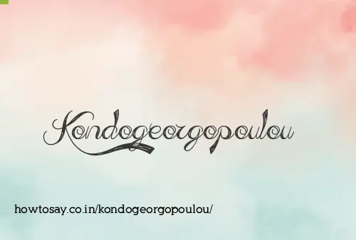 Kondogeorgopoulou