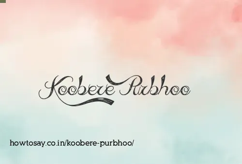 Koobere Purbhoo