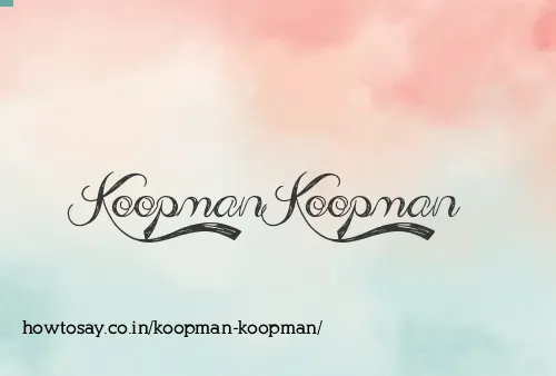 Koopman Koopman