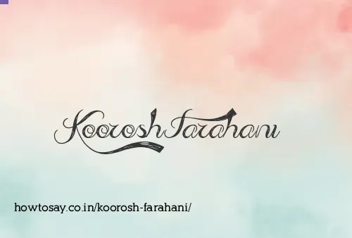 Koorosh Farahani