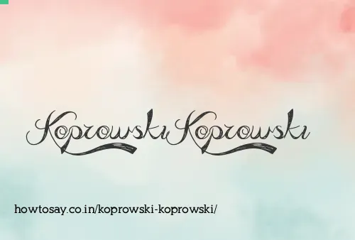 Koprowski Koprowski