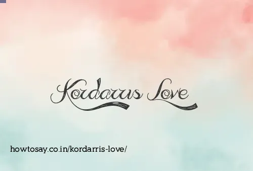 Kordarris Love