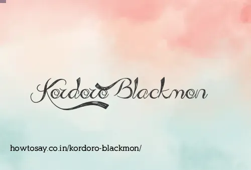 Kordoro Blackmon