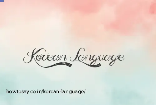 Korean Language