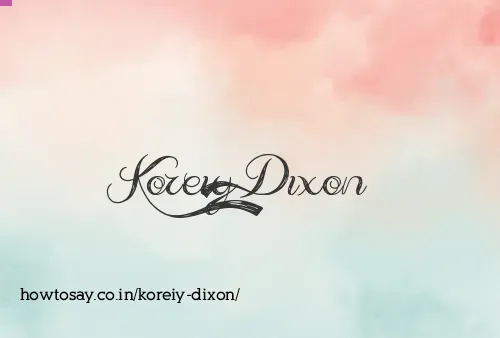 Koreiy Dixon
