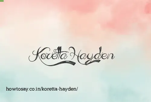 Koretta Hayden