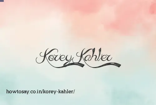 Korey Kahler