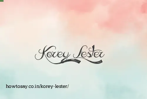 Korey Lester