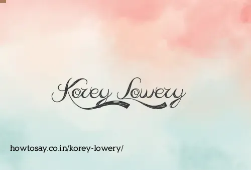 Korey Lowery