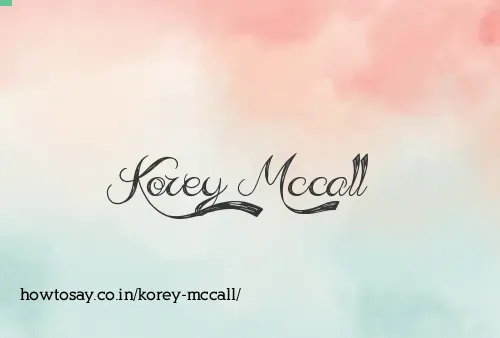 Korey Mccall