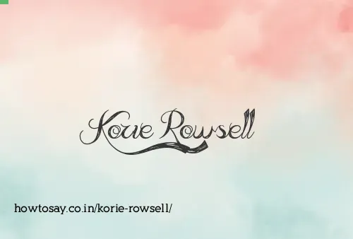 Korie Rowsell