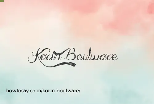 Korin Boulware