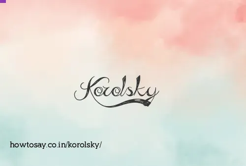 Korolsky