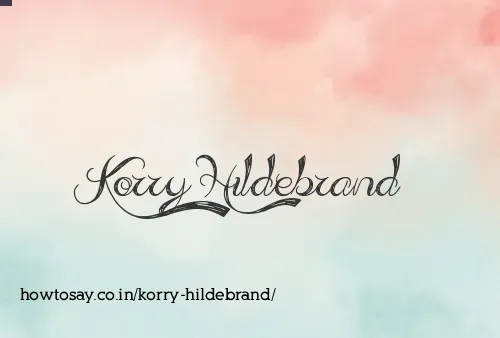 Korry Hildebrand