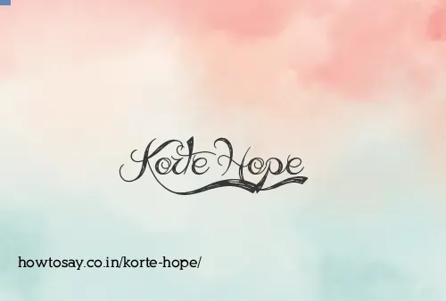 Korte Hope