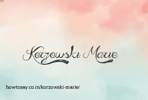 Korzowski Marie