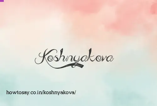 Koshnyakova