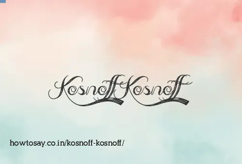 Kosnoff Kosnoff