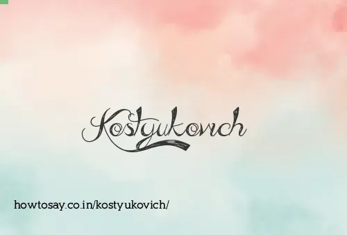 Kostyukovich
