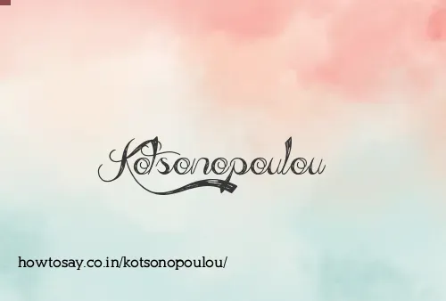Kotsonopoulou