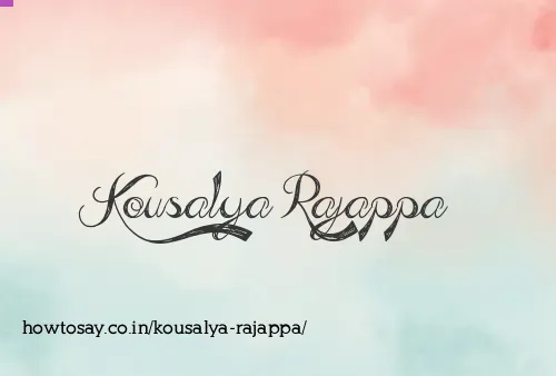 Kousalya Rajappa