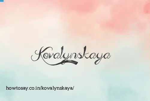 Kovalynskaya