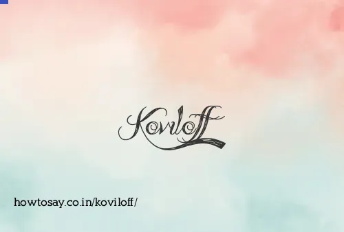 Koviloff