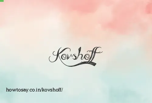 Kovshoff