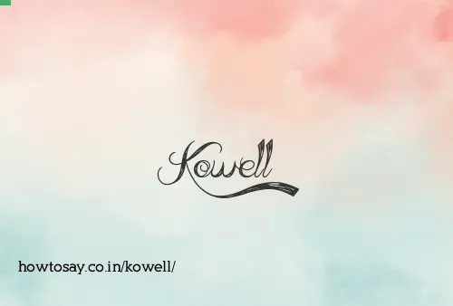 Kowell