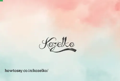 Kozelko