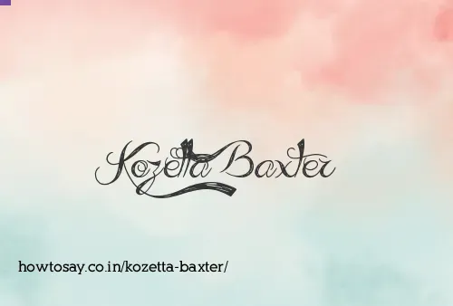 Kozetta Baxter