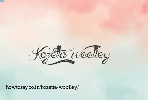 Kozetta Woolley