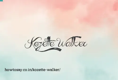 Kozette Walker