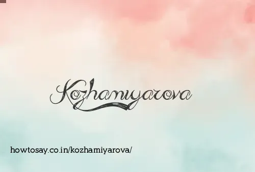 Kozhamiyarova