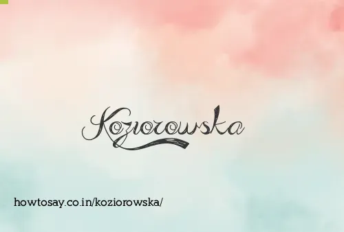Koziorowska