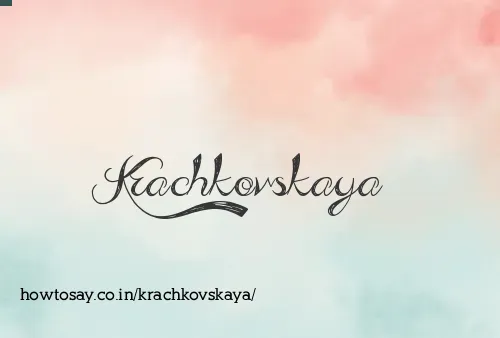 Krachkovskaya
