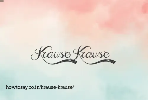 Krause Krause