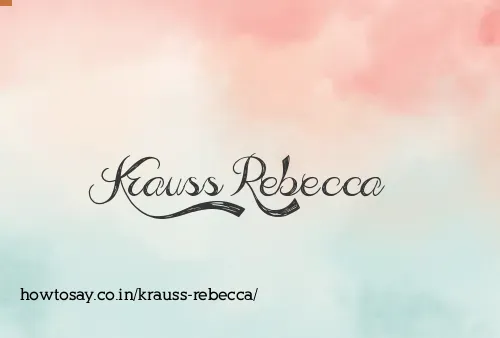 Krauss Rebecca