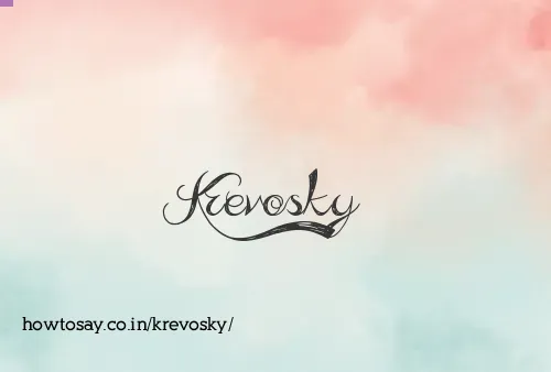 Krevosky
