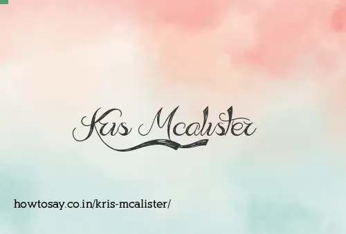 Kris Mcalister