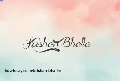 Krishan Bhalla