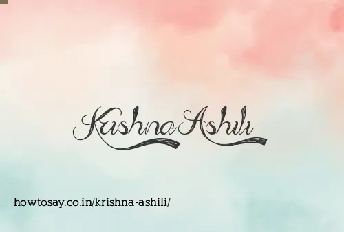 Krishna Ashili