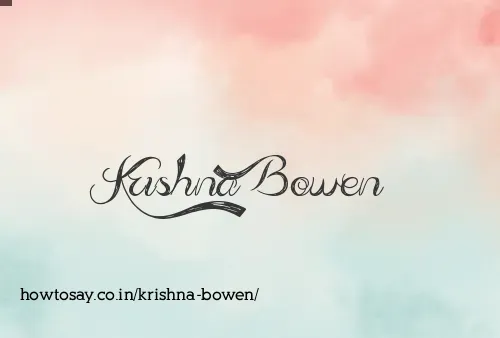 Krishna Bowen