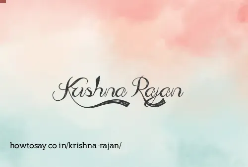 Krishna Rajan